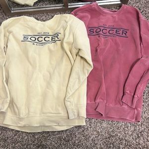 Soccer sweatshirt! Yellow M. Red S.